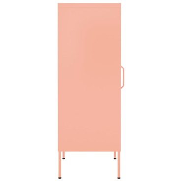 vidaXL Ντουλάπι Αποθήκευσης Ροζ 42,5x35x101,5cm από Ατσάλι 1 τεμ.