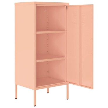 vidaXL Ντουλάπι Αποθήκευσης Ροζ 42,5x35x101,5cm από Ατσάλι 1 τεμ.