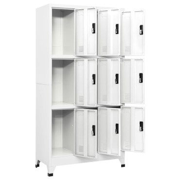 vidaXL Φοριαμός Λευκός 90x45x180cm Ατσάλινος 1 τεμ.