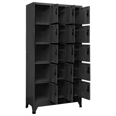 vidaXL Φοριαμός Ανθρακί 90x40x180cm Ατσάλινος 1 τεμ.