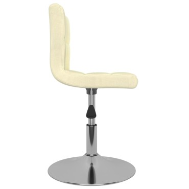 3087460 vidaXL Swivel Dining Chairs 6 pcs Cream Fabric (334211×3) 40x43x(71-85,5)cm