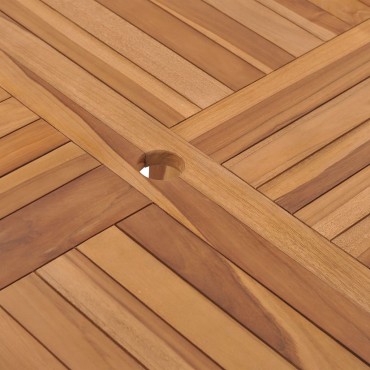 vidaXL Τραπεζαρία Κήπου 110x110x75cm από Μασίφ Ξύλο Teak 1 τεμ.