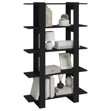 vidaXL Βιβλιοθήκη/Διαχωριστικό Χώρου Μαύρο 100x30x160cm 1 τεμ.