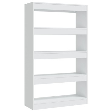 vidaXL Βιβλιοθήκη/Διαχωριστικό Χώρου Λευκό 80x30x135cm Επεξ. Ξύλο 1 τεμ.