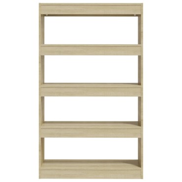 vidaXL Βιβλιοθήκη/Διαχωρ. Χώρου Sonoma Δρυς 80x30x135cm Επεξ. Ξύλο 1 τεμ.