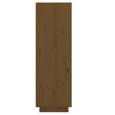 vidaXL Παπουτσοθήκη Καφέ Μελί 30x34x105cm από Μασίφ Ξύλο Πεύκου