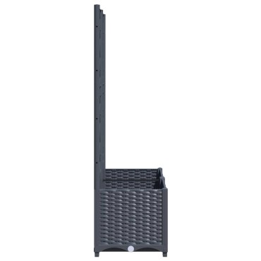 vidaXL Ζαρντινιέρα Κήπου με Καφασωτό Μπλε Γκρι 80x40x136 εκ. από PP