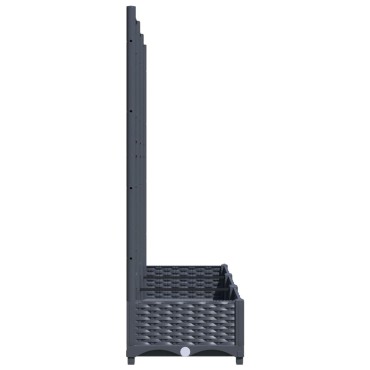 vidaXL Ζαρντινιέρα Κήπου με Καφασωτό Μπλε Γκρι 120x40x121,5εκ από PP
