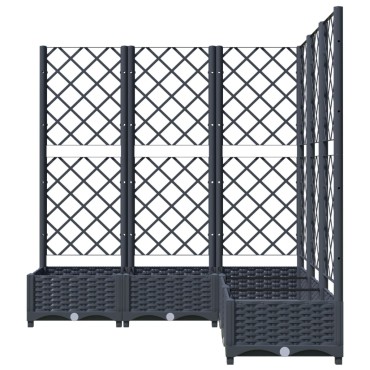 vidaXL Ζαρντινιέρα Κήπου με Καφασωτό Μπλε Γκρι 120x120x121,5 εκ. από PP