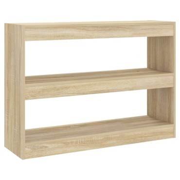 vidaXL Βιβλιοθήκη/Διαχωριστικό Χώρου Sonoma Δρυς 100x30x72cm 1 τεμ.