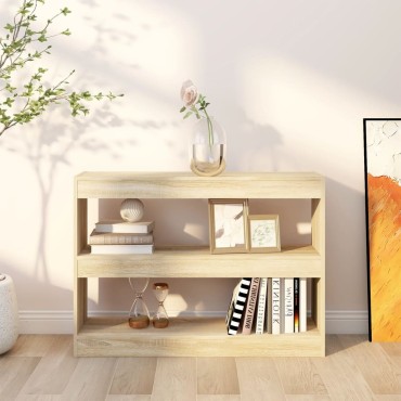 vidaXL Βιβλιοθήκη/Διαχωριστικό Χώρου Sonoma Δρυς 100x30x72cm 1 τεμ.