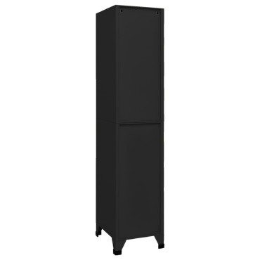 vidaXL Φοριαμός Μαύρος 38x45x180cm Ατσάλινος 1 τεμ.