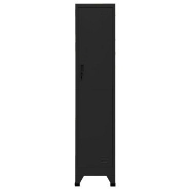 vidaXL Φοριαμός Μαύρος 38x45x180cm Ατσάλινος 1 τεμ.