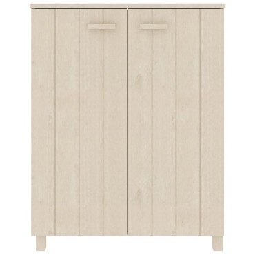 vidaXL Παπουτσοθήκη HAMAR Καφέ Μελί 85x40x108cm Μασίφ Ξύλο Πεύκου