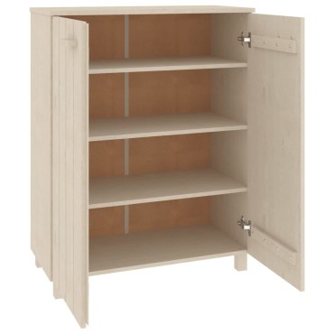 vidaXL Παπουτσοθήκη HAMAR Καφέ Μελί 85x40x108cm Μασίφ Ξύλο Πεύκου