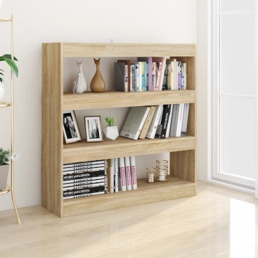 vidaXL Βιβλιοθήκη/Διαχωριστικό Χώρου Sonoma Δρυς 100x30x103cm 1 τεμ.