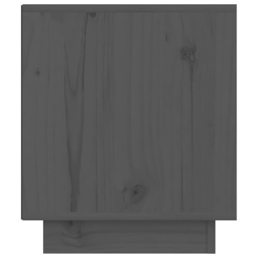 vidaXL Κομοδίνα 2 τεμ. Γκρι 40x34x40cm από Μασίφ Ξύλο Πεύκου