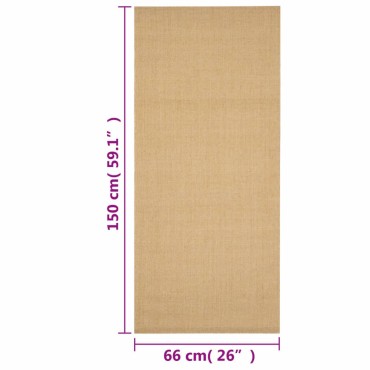 vidaXL Χαλί 66x150cm από Φυσικό Σιζάλ
