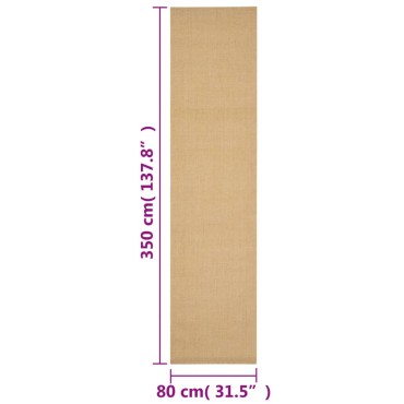 vidaXL Χαλί 80x350cm από Φυσικό Σιζάλ