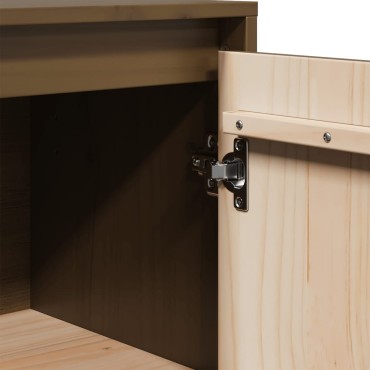 vidaXL Ντουλάπι Καφέ Μελί 31,5x34x75cm από Μασίφ Ξύλο Πεύκου 1 τεμ.