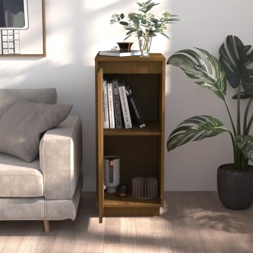 vidaXL Ντουλάπι Καφέ Μελί 31,5x34x75cm από Μασίφ Ξύλο Πεύκου 1 τεμ.