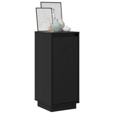 vidaXL Ντουλάπια 2 τεμ. Μαύρα 31,5x34x75cm από Μασίφ Ξύλο Πεύκου