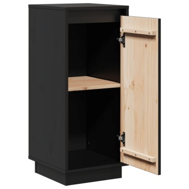 vidaXL Ντουλάπια 2 τεμ. Μαύρα 31,5x34x75cm από Μασίφ Ξύλο Πεύκου