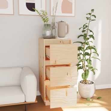 vidaXL Ντουλάπι 32x34x75cm από Μασίφ Ξύλο Πεύκου 1 τεμ.