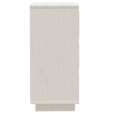 vidaXL Συρταριέρες 2 τεμ. Λευκές 32x34x75cm από Μασίφ Ξύλο Πεύκου