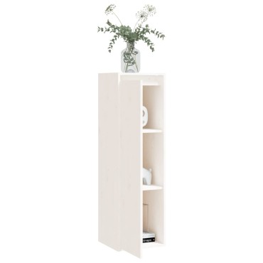 vidaXL Ντουλάπι Τοίχου Λευκό 30x30x100cm από Μασίφ Ξύλο Πεύκου 1 τεμ.
