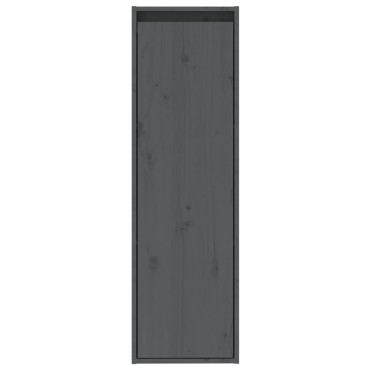 vidaXL Ντουλάπια Τοίχου 2 τεμ. Γκρι 30x30x100cm από Μασίφ Ξύλο Πεύκου