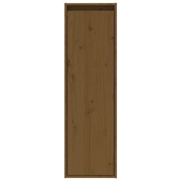 vidaXL Ντουλάπια Τοίχου 2 τεμ. Καφέ Μελί 30x30x100cm Μασίφ Ξύλο Πεύκου