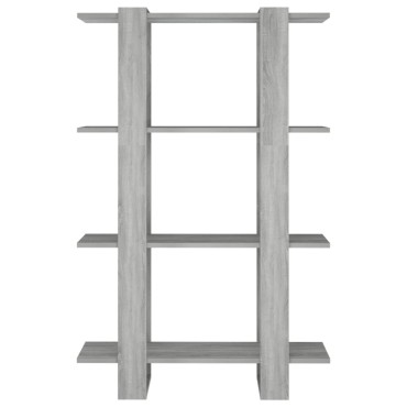 vidaXL Βιβλιοθήκη/Διαχωριστικό Χώρου Γκρι Sonoma 80x30x123,5cm 1 τεμ.