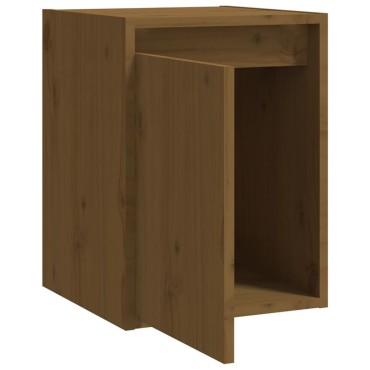 vidaXL Ντουλάπι Τοίχου Καφέ Μελί 30x30x40cm από Μασίφ Ξύλο Πεύκου 1 τεμ.