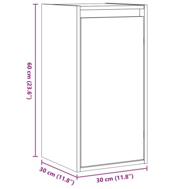 vidaXL Ντουλάπι Τοίχου 30x30x60cm από Μασίφ Ξύλο Πεύκου 1 τεμ.