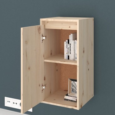 vidaXL Ντουλάπι Τοίχου 30x30x60cm από Μασίφ Ξύλο Πεύκου 1 τεμ.