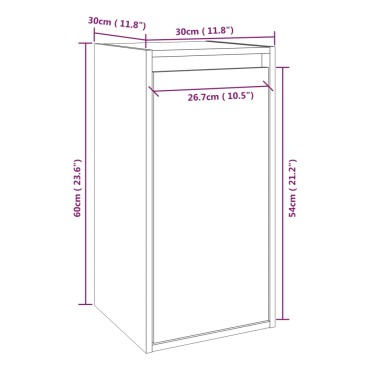 vidaXL Ντουλάπια Τοίχου 2 τεμ. 30x30x60cm από Μασίφ Ξύλο Πεύκου