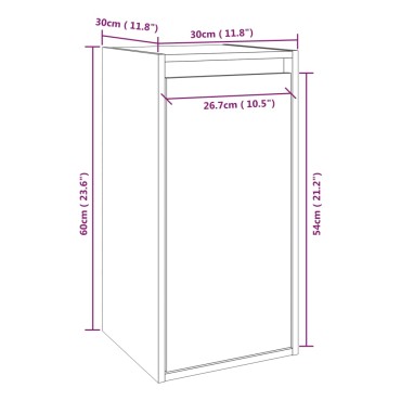 vidaXL Ντουλάπια Τοίχου 2 τεμ. Λευκά 30x30x60cm από Μασίφ Ξύλο Πεύκου