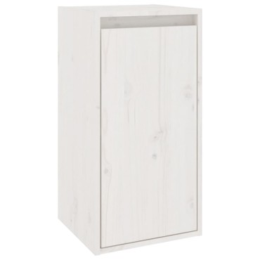 vidaXL Ντουλάπια Τοίχου 2 τεμ. Λευκά 30x30x60cm από Μασίφ Ξύλο Πεύκου