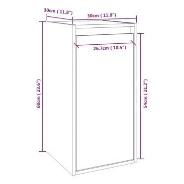 vidaXL Ντουλάπια Τοίχου 2 τεμ. Καφέ Μελί 30x30x60cm Μασίφ Ξύλο Πεύκου