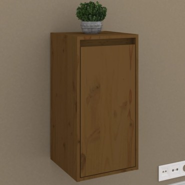 vidaXL Ντουλάπια Τοίχου 2 τεμ. Καφέ Μελί 30x30x60cm Μασίφ Ξύλο Πεύκου