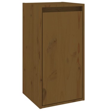 vidaXL Ντουλάπια Τοίχου 2 τεμ. Καφέ Μελί 30x30x60cm Μασίφ Ξύλο Πεύκου