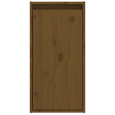 vidaXL Ντουλάπια Τοίχου 2 τεμ. Καφέ Μελί 30x30x60cm Μασίφ Ξύλο Πεύκου