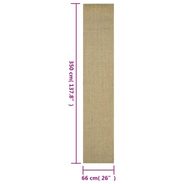 vidaXL Χαλί Πράσινο 66x350cm από Φυσικό Σιζάλ