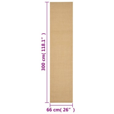 vidaXL Χαλί 66x300cm από Φυσικό Σιζάλ