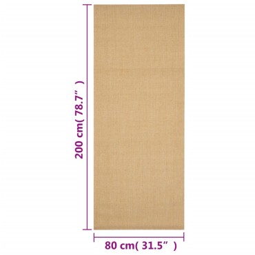vidaXL Χαλί 80x200cm από Φυσικό Σιζάλ