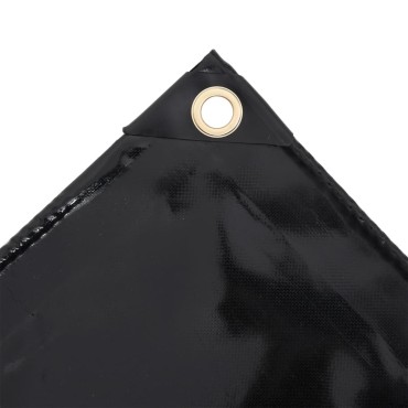 vidaXL Μουσαμάς Μαύρος 650 γρ./μ.² 1,5 x 20 μ.