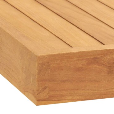 vidaXL Δίσκος Σερβιρίσματος 50 x 50 εκ. από Μασίφ Ξύλο Teak