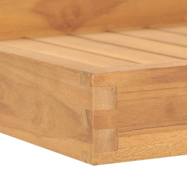 vidaXL Δίσκος Σερβιρίσματος 60 x 60 εκ. από Μασίφ Ξύλο Teak