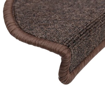 vidaXL Πατάκια Σκάλας 10 τεμ. Coffee Brown 65x24x4 εκ.